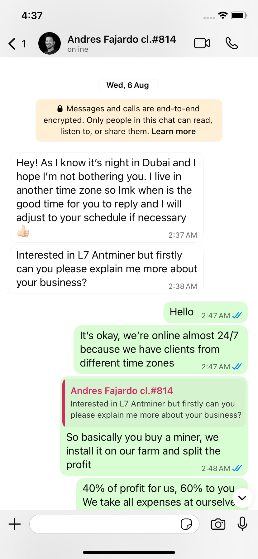 Review from Andres Fajardo